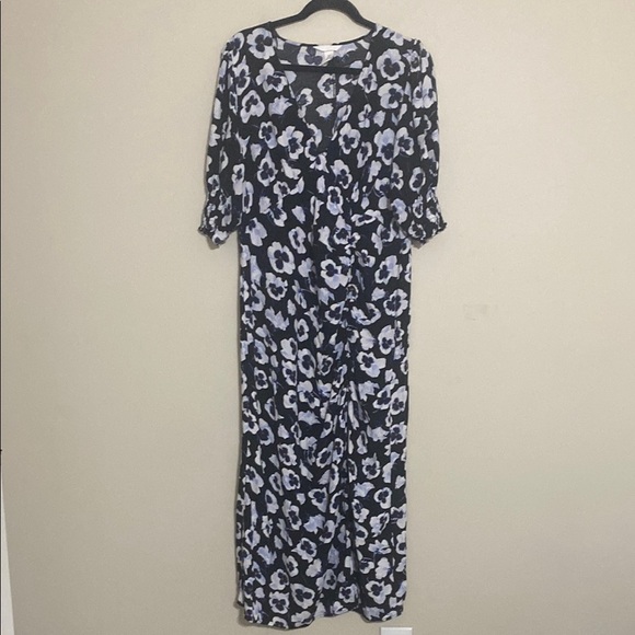 H&M Floral Bleu White Madi Dress women XL boho casual festival boho fairy Y2K - Picture 2 of 9